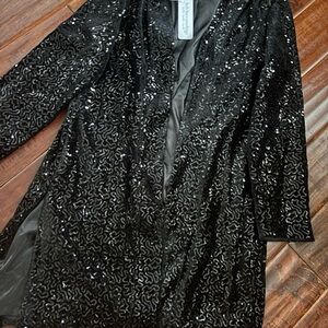 Soft Surroundings Black Sequin jacket.